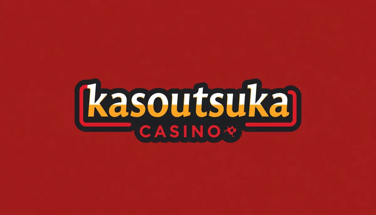 赤地に白と山吹色の「kasoutsuka CASINO」のロゴ
